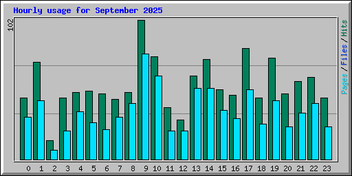 Hourly usage for September 2025