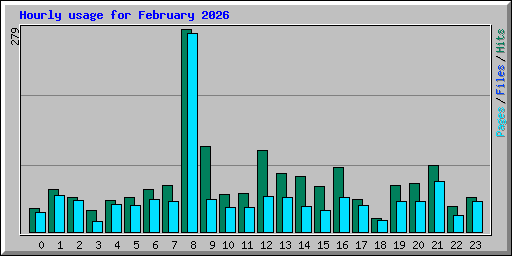 Hourly usage for February 2026